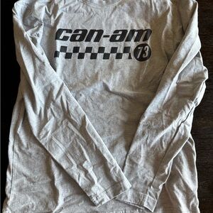 Men's Can-am Long Sleeve Graphic Tee in Light Gray